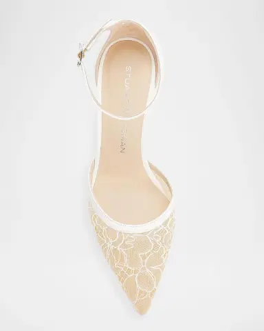 Stuart Weitzman 85mm Stuart Power Lace Pumps | Thumbnail 4