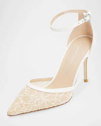 Stuart Weitzman 85mm Stuart Power Lace Pumps | Thumbnail 6