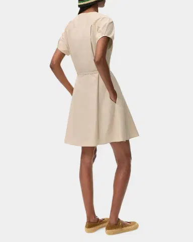 Loewe x Paula's Ibiza Anagram Puff-Sleeve Pleated Mini Shirtdress | Thumbnail 3 Loewe x Paula's Ibiza Anagram Puff-Sleeve Pleated Mini Shirtdress | Thumbnail 3