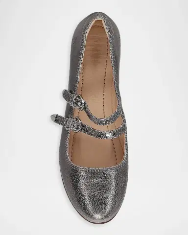 Frye Carson Metallic Leather Multi-Strap Mary Janes | Thumbnail 5 Frye Carson Metallic Leather Multi-Strap Mary Janes | Thumbnail 5