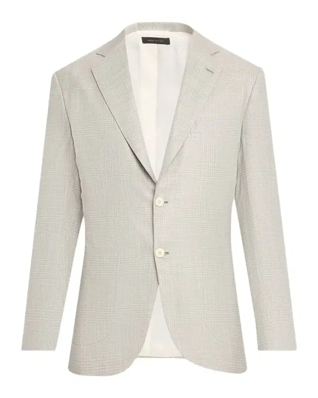 Brioni Men 's Wool Plume Plaid Single-Breasted Sport Coat