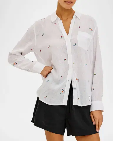 Rails Charli Embroidered Linen Shirt | Thumbnail 4 Rails Charli Embroidered Linen Shirt | Thumbnail 4