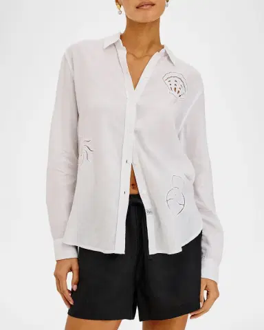 Rails Charli Embroidered Linen Shirt | Thumbnail 4 Rails Charli Embroidered Linen Shirt | Thumbnail 4