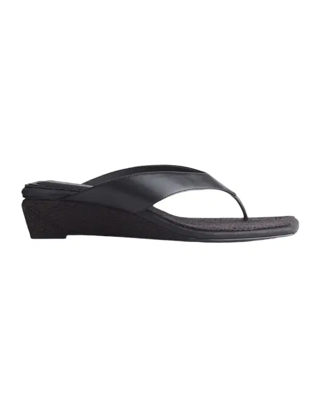 Rag & Bone Jo Jute and Leather Thong Wedge Sandals