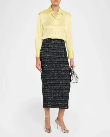 Missoni Paillette Wavy Check Tweed Midi Skirt | Thumbnail 2