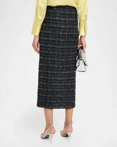 Missoni Paillette Wavy Check Tweed Midi Skirt | Thumbnail 3