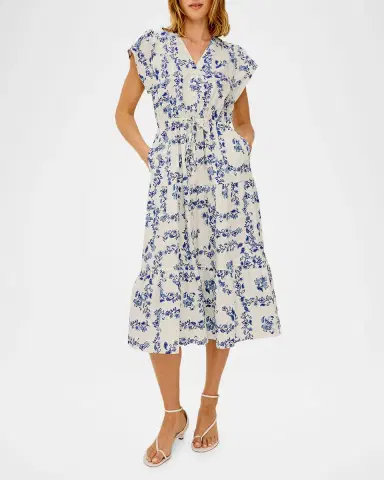 RAILS Roza Floral Cotton Midi Dress | Thumbnail 2 RAILS Roza Floral Cotton Midi Dress | Thumbnail 2