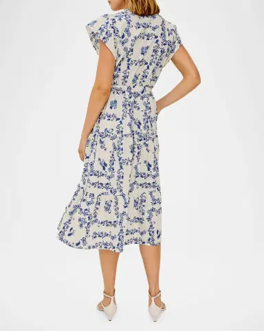 RAILS Roza Floral Cotton Midi Dress | Thumbnail 3 RAILS Roza Floral Cotton Midi Dress | Thumbnail 3