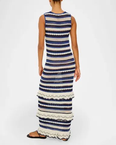 Rails Ana Stripe Cotton-Crochet Maxi Dress | Thumbnail 3