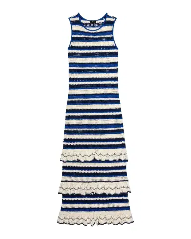 Rails Ana Stripe Cotton-Crochet Maxi Dress | Thumbnail 1