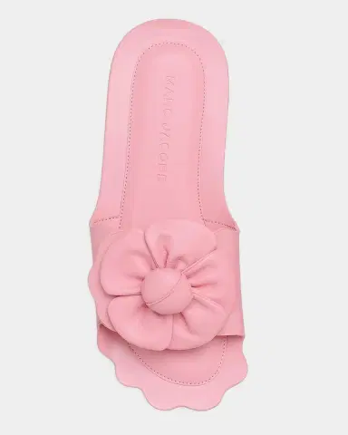 Marc Jacobs The Daisy Leather Flat Slide Sandals | Thumbnail 3 Marc Jacobs The Daisy Leather Flat Slide Sandals | Thumbnail 3