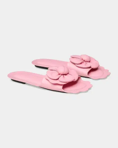 Marc Jacobs The Daisy Leather Flat Slide Sandals | Thumbnail 4 Marc Jacobs The Daisy Leather Flat Slide Sandals | Thumbnail 4