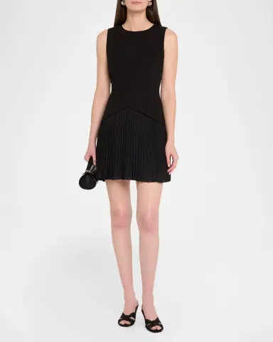 Milly Haddy Cady & Pleated Chiffon Mini Dress | Thumbnail 2 Milly Haddy Cady & Pleated Chiffon Mini Dress | Thumbnail 2