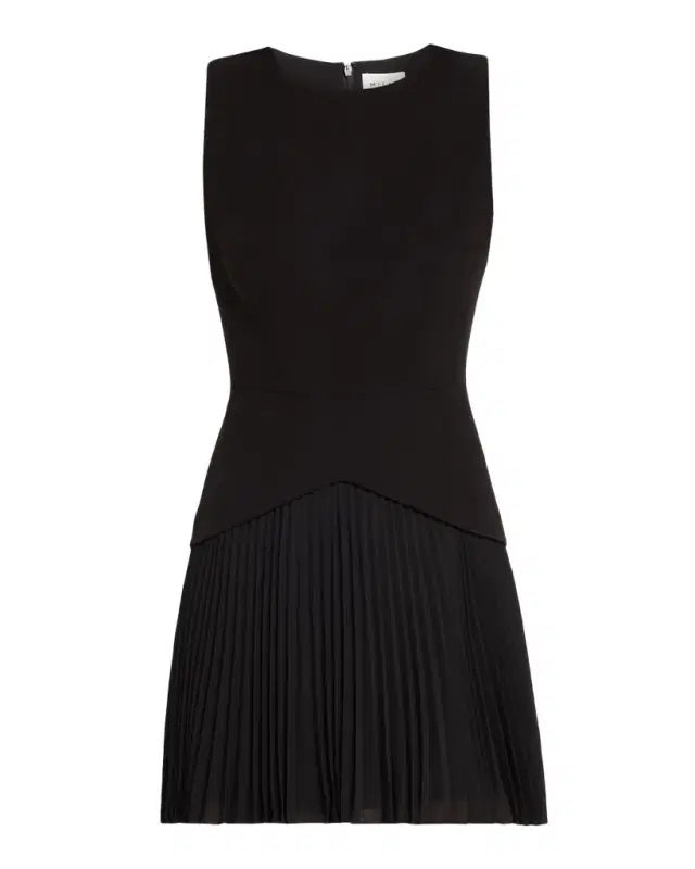 Haddy Cady & Pleated Chiffon Mini Dress