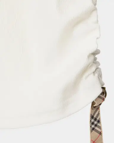 Burberry Ruched Check Drawstring Tank Top | Thumbnail 2