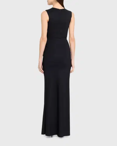 Chiara Boni La Petite Robe Frozy Sleeveless Draped Column Gown | Thumbnail 3