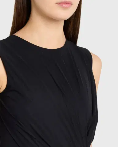 Chiara Boni La Petite Robe Frozy Sleeveless Draped Column Gown | Thumbnail 5