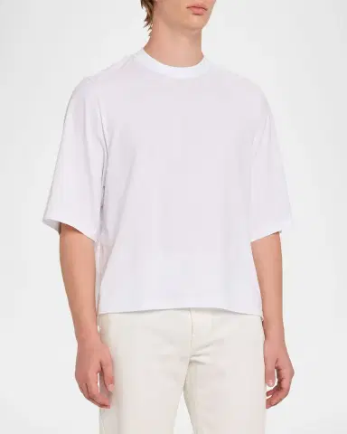 MORDECAI Men's Cotton Jersey Foulard-Print Crewneck T-Shirt | Thumbnail 4
