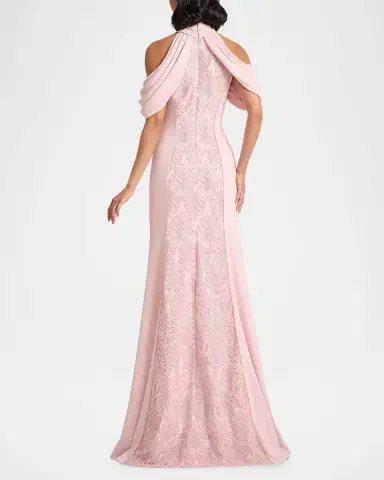 Tadashi Shoji Cold-Shoulder Corded Lace Gown | Thumbnail 3 Tadashi Shoji Cold-Shoulder Corded Lace Gown | Thumbnail 3