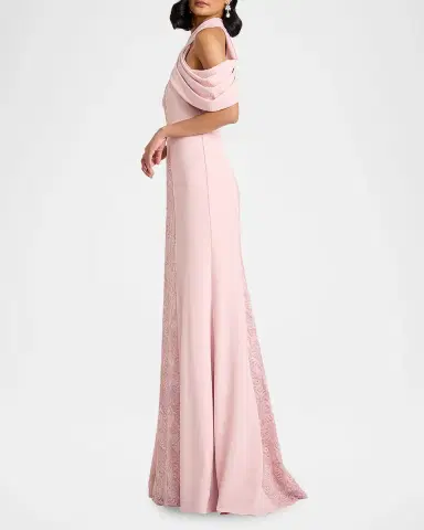 Tadashi Shoji Cold-Shoulder Corded Lace Gown | Thumbnail 6 Tadashi Shoji Cold-Shoulder Corded Lace Gown | Thumbnail 6