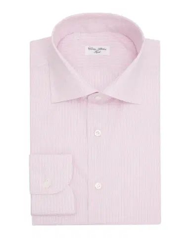 Cesare Attolini Men's Micro-Plaid Cotton Dress Shirt | Thumbnail 3