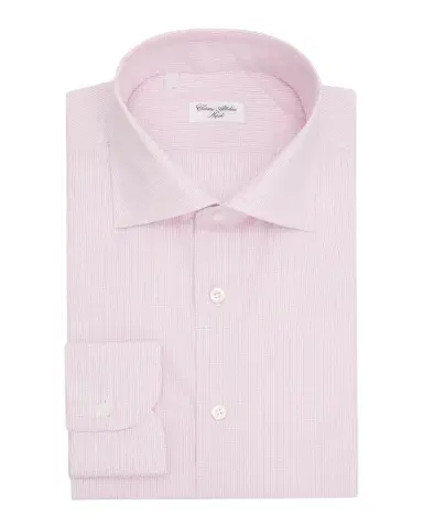 Cesare Attolini Men's Micro-Plaid Cotton Dress Shirt | Thumbnail 1