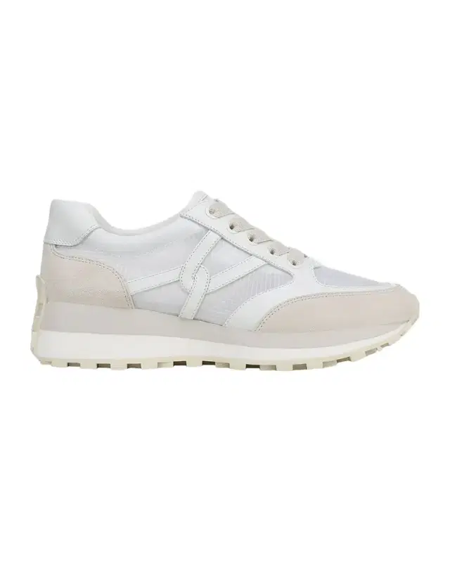 Veronica Beard Valentina Ripstop Mixed Leather Retro Sneakers