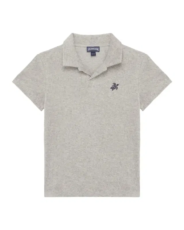 Boy 's Turtle Embroidery Cotton Terry Polo Shirt, Size 2-14