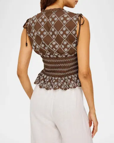 Rails Rizzo Embroidered Cotton Top | Thumbnail 3
