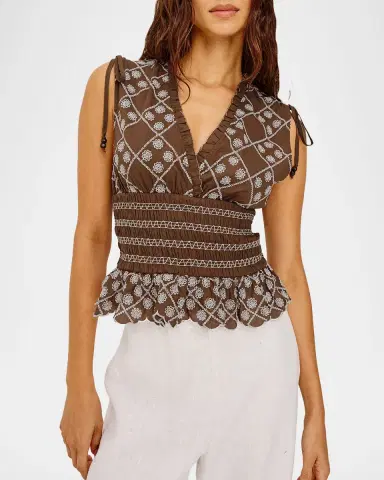 Rails Rizzo Embroidered Cotton Top | Thumbnail 4