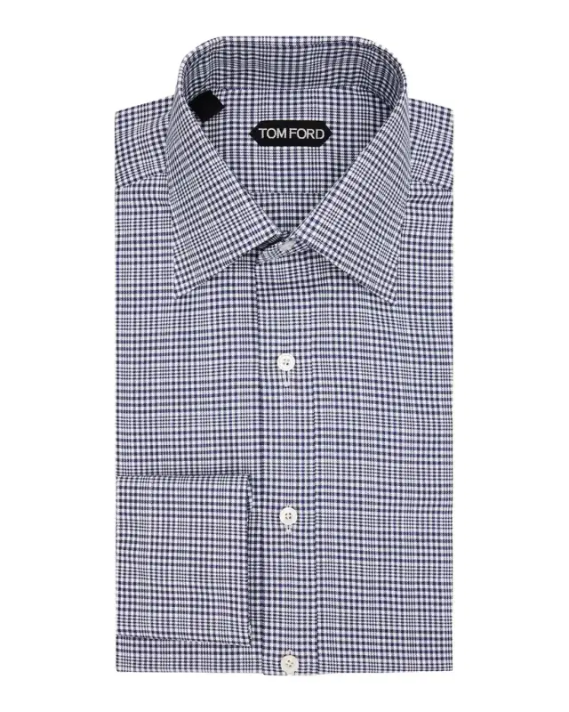 TOM FORD Men 's Mutli-Check Cotton Dress Shirt