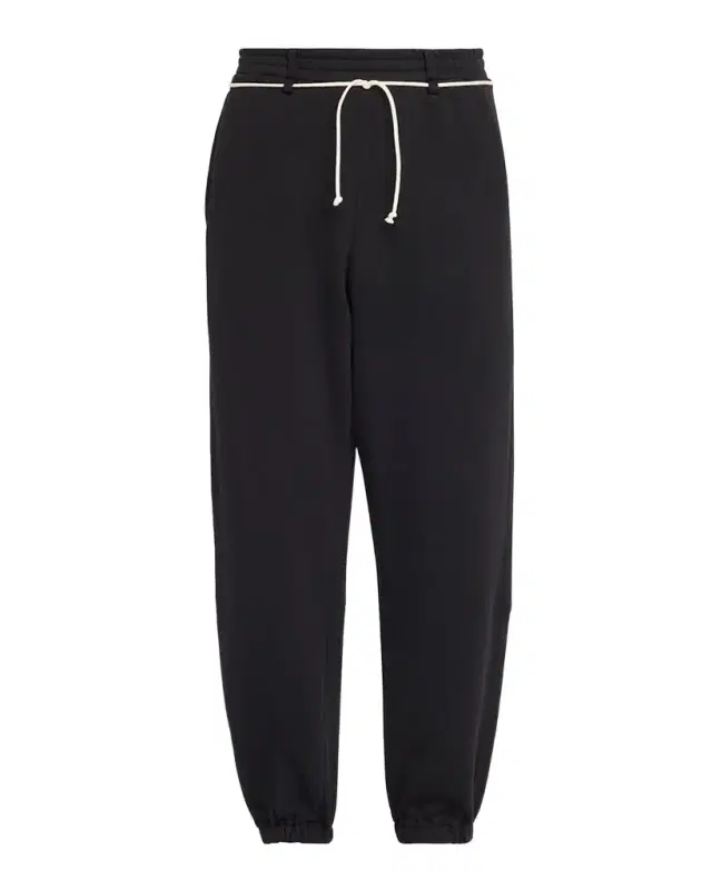 MORDECAI Men's Fleece Stripe-Trim Drawcord Joggers