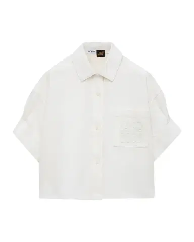 Loewe x Paula's Ibiza Short-Sleeve Denim Boxy Shirt | Thumbnail 1 Loewe x Paula's Ibiza Short-Sleeve Denim Boxy Shirt | Thumbnail 1
