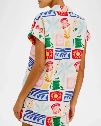 Rails Farrah Printed Linen Top | Thumbnail 3