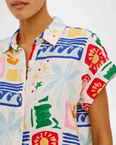 Rails Farrah Printed Linen Top | Thumbnail 5