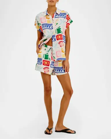Rails Farrah Printed Linen Top | Thumbnail 6