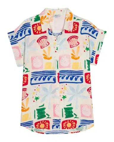 Rails Farrah Printed Linen Top | Thumbnail 1