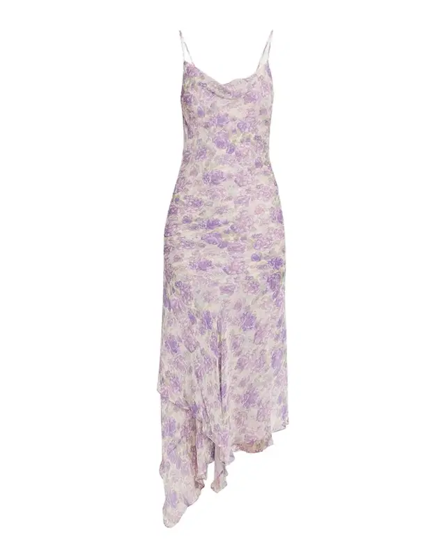 Kaa Backless Floral-Print Midi Dress