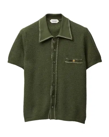 Versace Cotton Knit Button-Down Sweater | Thumbnail 1