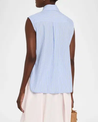 LOEWE x Paula's Ibiza Striped Cotton-Blend Sleeveless Top | Thumbnail 3