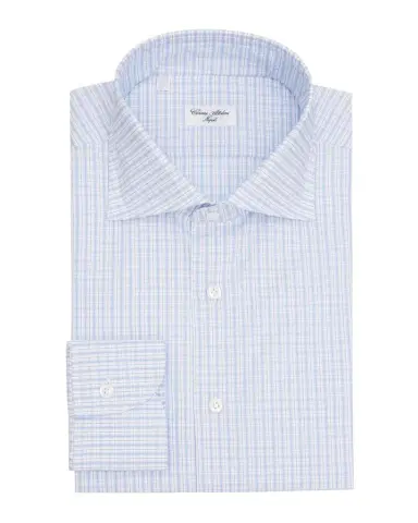 Cesare Attolini Men's Grid-Check Cotton Dress Shirt | Thumbnail 1 Cesare Attolini Men's Grid-Check Cotton Dress Shirt | Thumbnail 1