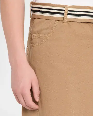 MORDECAI Men's Cotton Belted Barrel-Leg Pants | Thumbnail 5