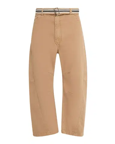 MORDECAI Men's Cotton Belted Barrel-Leg Pants | Thumbnail 1