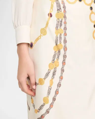 Versace Printed Silk Twill Pencil Skirt | Thumbnail 5 Versace Printed Silk Twill Pencil Skirt | Thumbnail 5