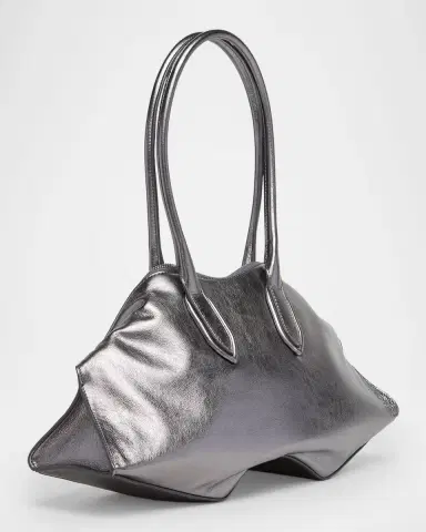 Alexander McQueen Manta Shoulder Bag in Metallic Leather | Thumbnail 3 Alexander McQueen Manta Shoulder Bag in Metallic Leather | Thumbnail 3
