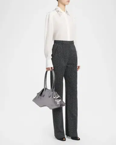 Alexander McQueen Manta Shoulder Bag in Metallic Leather | Thumbnail 5 Alexander McQueen Manta Shoulder Bag in Metallic Leather | Thumbnail 5