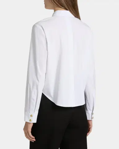 L'Agence Cosette Cropped Button-Front Shirt | Thumbnail 3 L'Agence Cosette Cropped Button-Front Shirt | Thumbnail 3