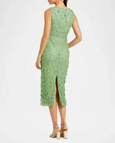Mac Duggal Floral Beaded Sheath Dress | Thumbnail 2