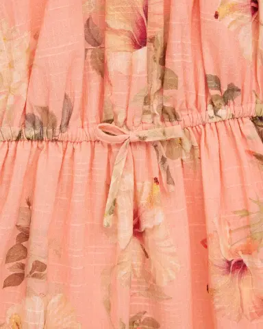 Zimmermann Girl's Mahon Hibiscus-Printed Flip Dress, Size 1-12 | Thumbnail 3