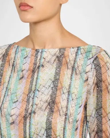 Missoni Multi-Technique Long-Sleeve Mini Dress | Thumbnail 5